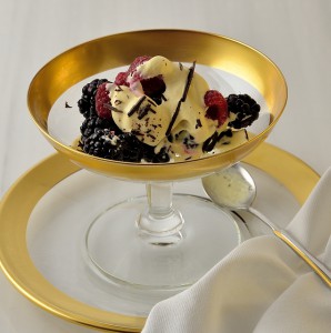 Tasty Zabaglione with Cream and Mixed Berries