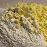 Corn flour and all-purpose flour